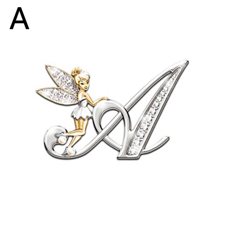 1PC Fashion Brooches Alphabet A-Z Corsage Handmade Gift Exquisite Jewelry Accessories KTY