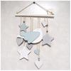 [Q2051] - Wooden Children's Wall Hanging Decoration 'Blue Bird' - 39x30 Cm
