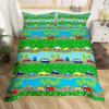 Детский мультяшный комплект пододеяльника с принтом машинок, комплект постельного белья с изображением города, улицы, дороги, из микрофибры, чехол для одеяла размера твин, квин