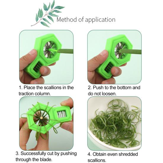 Scallion Slicer 12 Stainless Steel Sharp Blade Small Scallion Cutter Shallot Green Onion Shredder Shallot Cutter Kitchen Gadgets