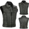 Vest, Excellent Zipper Button, Motorcycle, Casual Leather Vest, Men's Vest