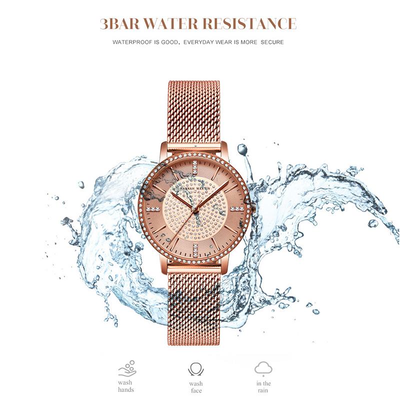 Женские кварцевые кожаные часы с бриллиантами, наручные часы со стразами, роскошные женские деловые часы Relogio Feminino