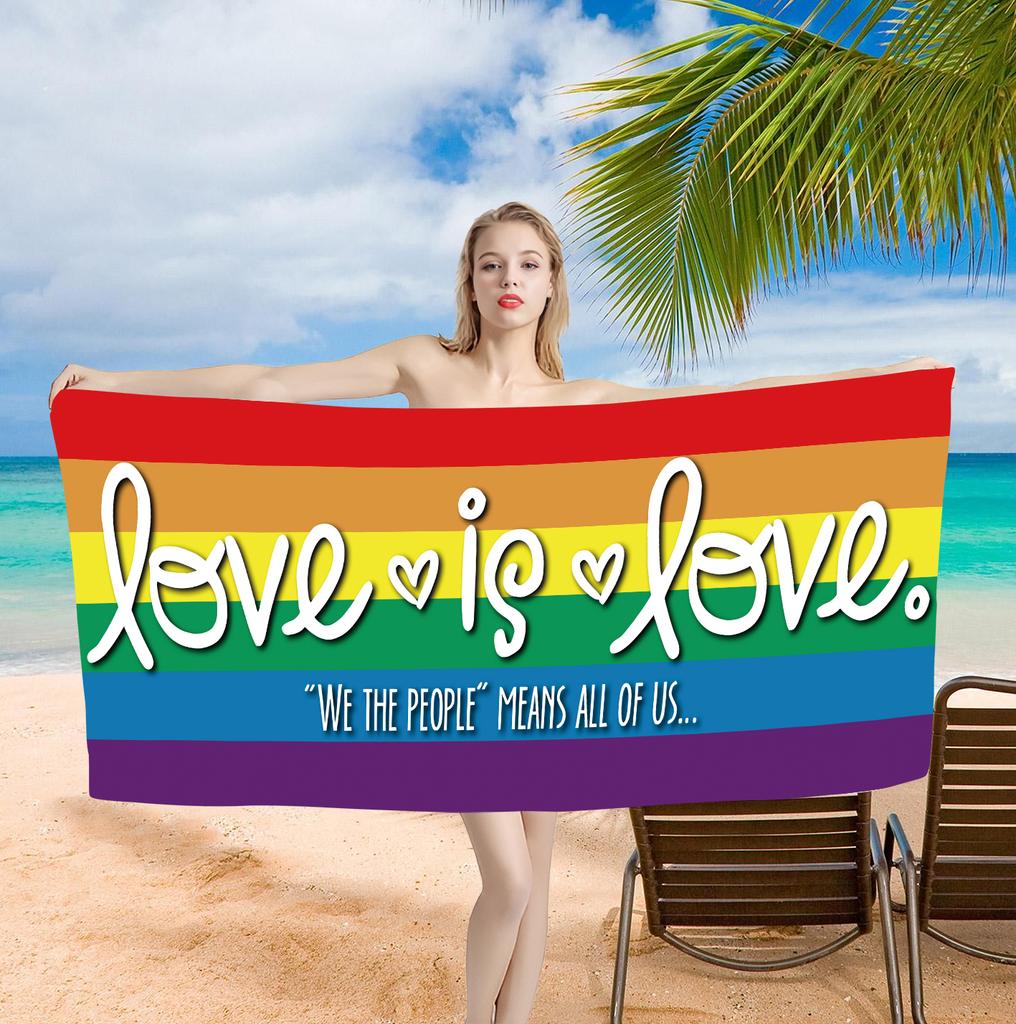 Пляжное полотенце с радужным ЛГБТ-принтом, банное полотенце One Piece, 75x150 см, для ванной, душа, мочалка, домашний декор