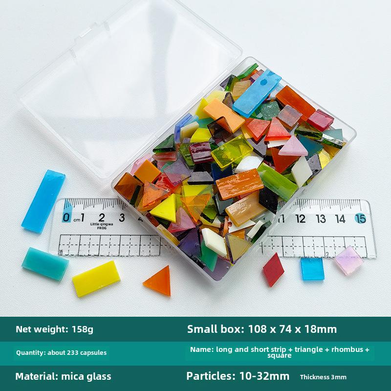 Смешанные цветные листовые слюдяные стеклянные мозаичные детали для украшения подсвечника своими руками