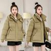Cotton Clothing Women's Short 2025 New Plus Size Korean Fashion Hooded Internet Red Padded Jacket Versatile and Loose