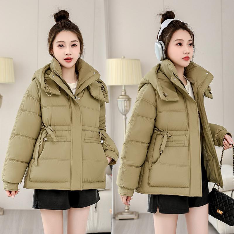 Cotton Clothing Women's Short 2025 New Plus Size Korean Fashion Hooded Internet Red Padded Jacket Versatile and Loose