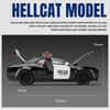 1/32 Dodge Hellcat Полицейские модели машин Игрушки Литые литые модели машинок с откидной крышкой со звуком и светом Игрушки для мальчиков