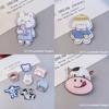 Adorable Cartoon Dog Rabbit Cow Brooches For Backpack And Handbag Decoration