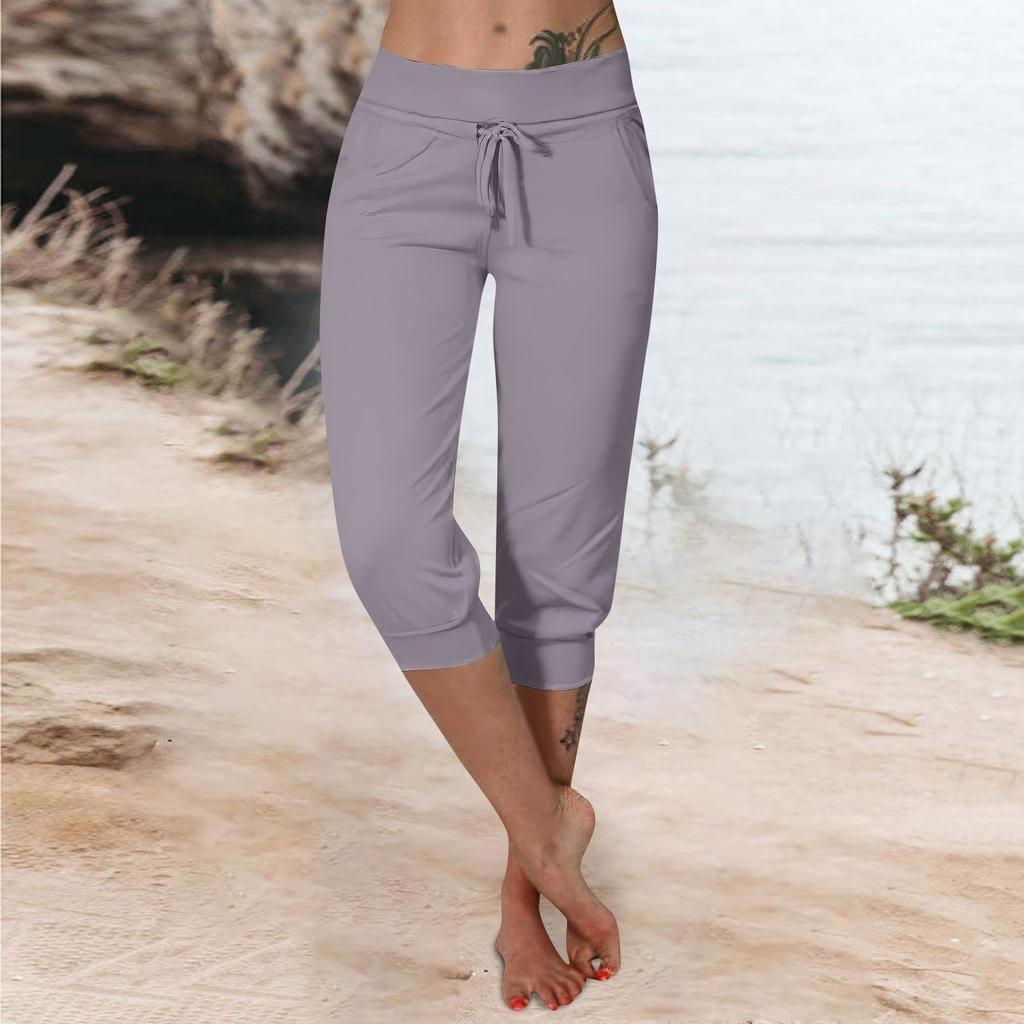 Брюки для женщин, укороченные шорты для женщин, летние новые повседневные эластичные модные повседневные брюки