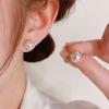 Small and Exquisite Retro Macbeth Pearl Zircon Earrings S925 Silver Needle, Niche Design, High-end and Fashionable Earrings