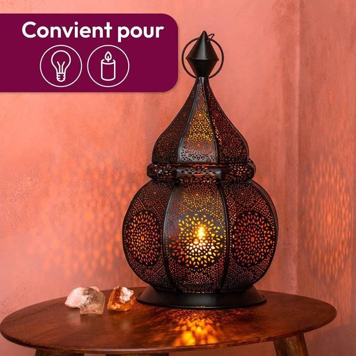 Gadgy Lanterne Marocaine Porte Bougie Decorative Decoration Orientale Photophore Pour Bougie Et Lères Électriques Objet Afri247