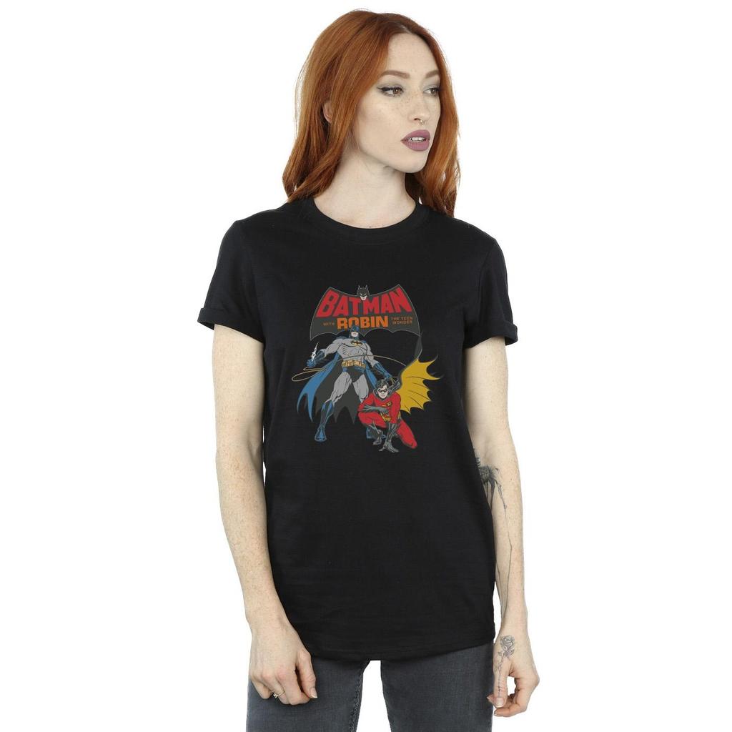 DC Comics Womens/Ladies Batman And Robin Cotton Boyfriend T-Shirt