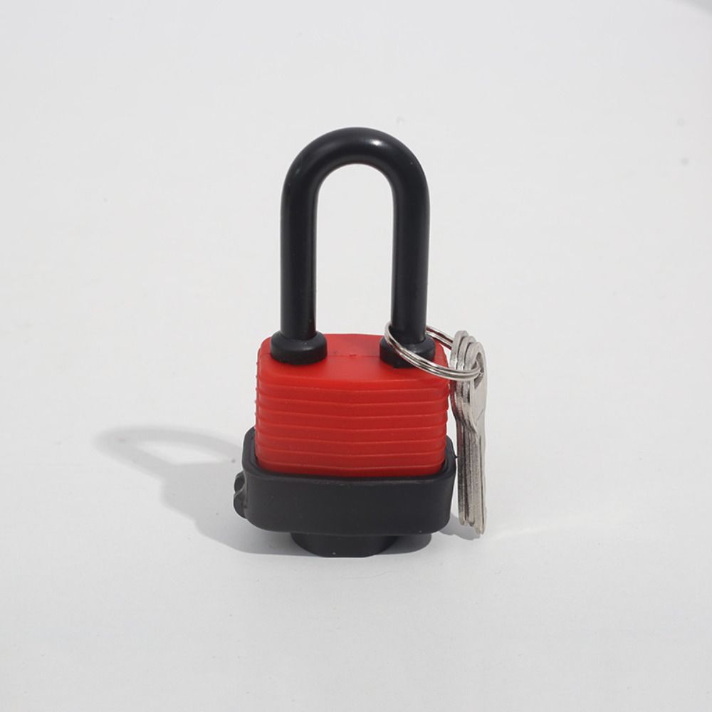 38.8/22.7/58.9mm Long/Short Shackle Red Daily Lock Key Laminated Steel Padlock Indoor