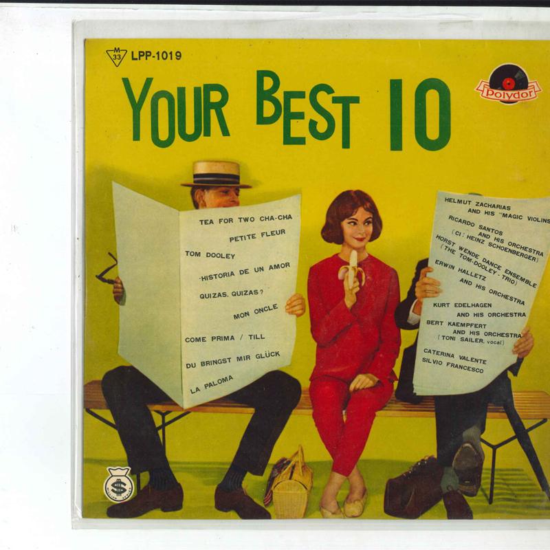 10-дюймовая пластинка РАЗЛИЧНЫЕ - Your Best Ten = Your Best Ten LPP1019 POLYDOR Японский Поп Б/У