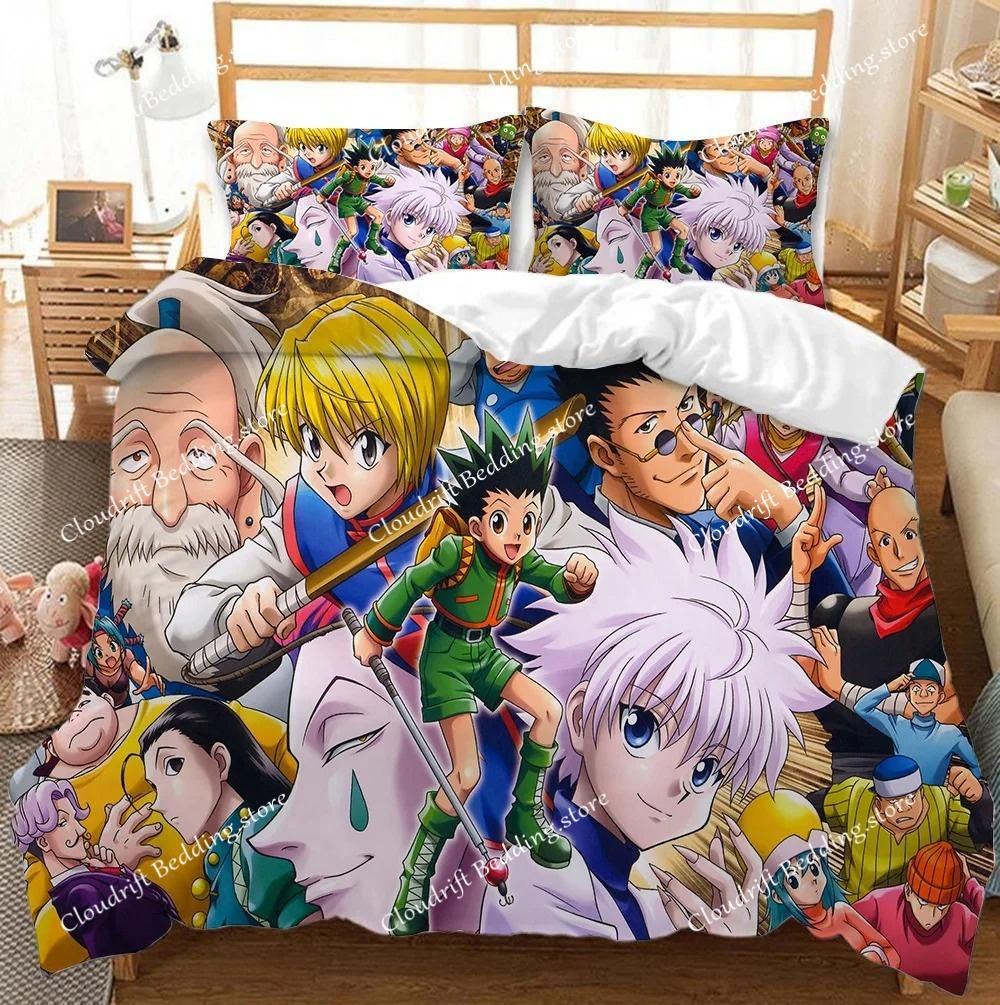 Модный 3D-печатный комплект постельного белья Аниме Hunter X Hunter для мальчиков и девочек, размеры Twin, Queen, Full. Пододеяльник, наволочка, постель, спальня взрослого