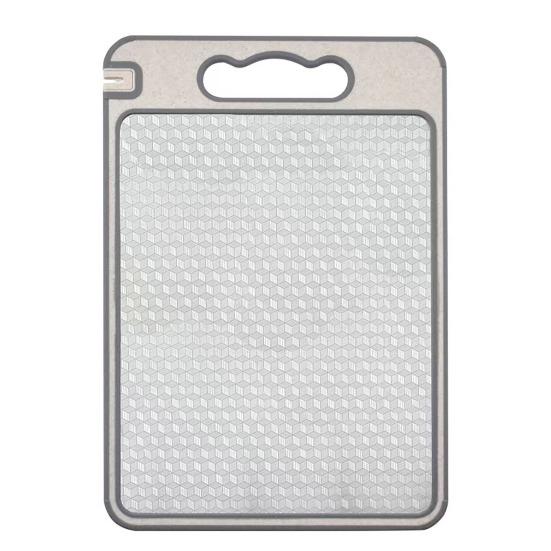 Двусторонняя разделочная доска с ручкой Разделочная доска из нержавеющей стали для мяса