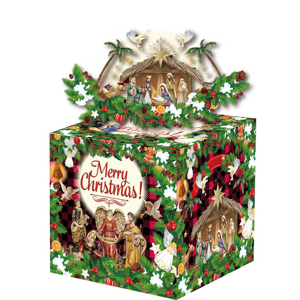 Jesus Christmas Party Decor Box With Paper Material For Festive Gift Giving