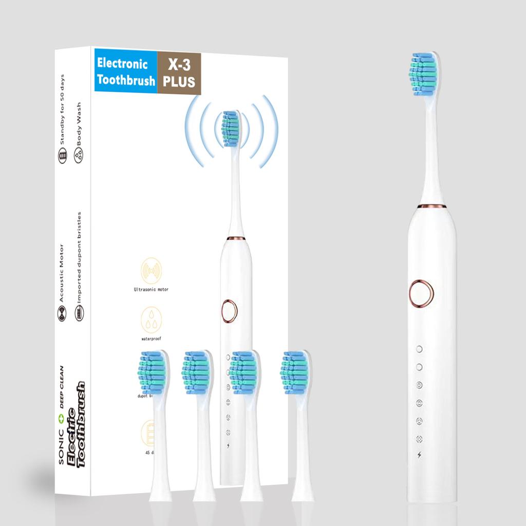 Soundwave Electric Toothbrush Adult Fully Automatic Whitening Household Soft Bristled Toothbrush Set for Male and Femalestudents