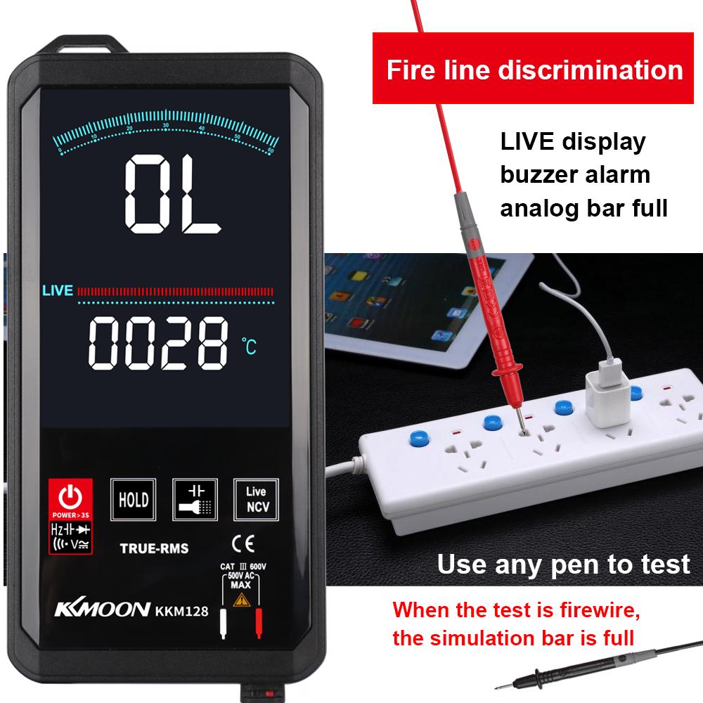 Kkmoon KKM126 4,7-дюймовый сенсорный экран Ультратонкий мультиметр Измеритель напряжения и емкости