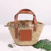 Summer Seaside Literary Woven Straw Tote - Women's Beach Dumpling Bag