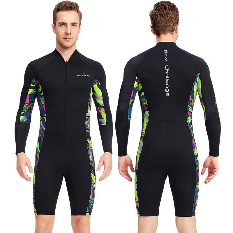 Mens 1.5mm Neoprene Fullsuit Wetsuit Snorkeling Swimming Surfing UV Protection Warm Water Sports