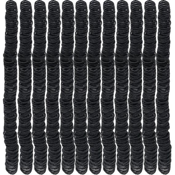 Rubber Bands mini 2000pcs rubber band black 0.5inch small Rubber Band Mini Soft Elastic Bands for Braids Diameter 13mm rubber bands for Office