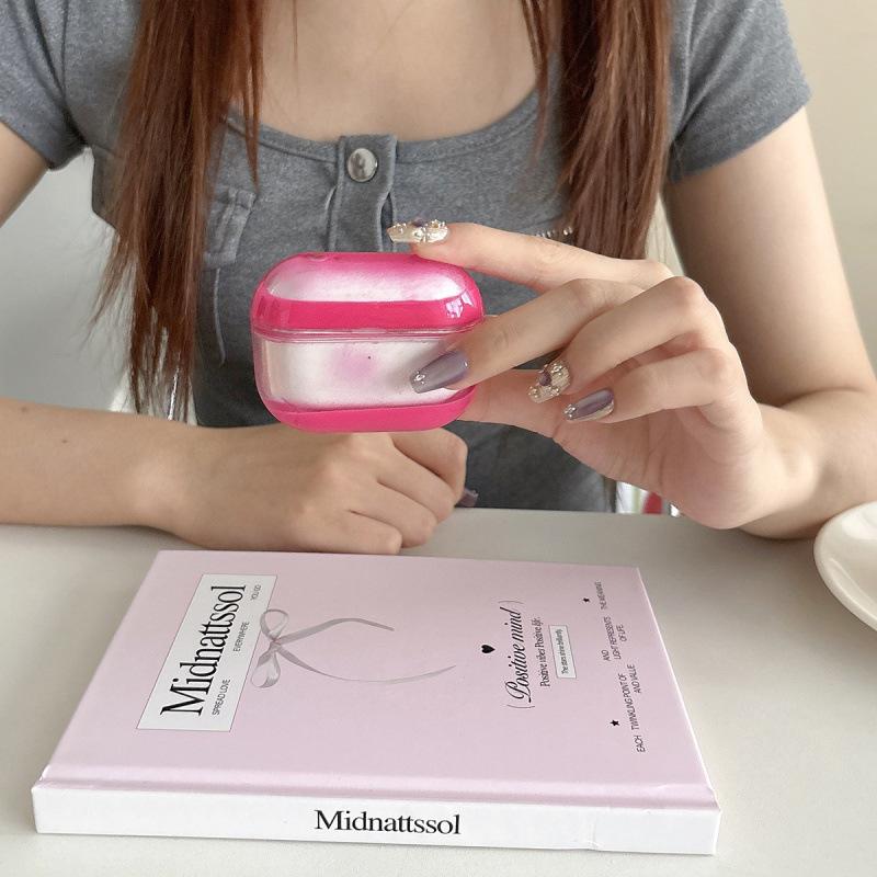 Simple solid color luminous quicksand suitable for Apple AirPods 1 Bluetooth headset protective case Pro1 pendant 1 soft case 1