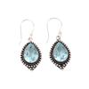 Beautiful Sky Blue Topaz Gemstone 925 Sterling Silver Handmade  Earrings Jewelry EE-164-2