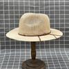 Summer Wide Brimmed Straw Hats, Men'S And Women'S British Jazz Hats, Beach Seaside Sunscreen, Sunshade, Sun Basin Hat Top Hat