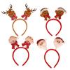 Christmas Headband Santa Claus Reindeer Snowman Bear Plaid Anti-slip Holiday Decoration Adults Kids Cute Xmas Hair Band Hair Accessories Party Props