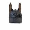 Punk Rabbit Ear Baseball Cap, Vintage Cracked PU Leather Hat with Spiked Rivet Strap, Gothic Dark Style Cosplay Hat for Halloween Party Costume