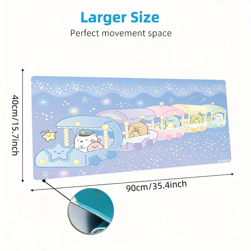 Sumikko Anime Color Mouse Pad Large Gaming Table Cushion Non-slip Laptop Tablet Big Mousepad XXL Mat Mini PC Playmat With Lock edge