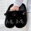24h Fast Shipping Cat Fun Slippers for Adults Winter Furry Slides Couple Home Shoes 46 47 Women Warm Animal Kitty Slippers Pink