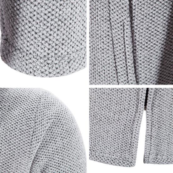 Мужское трикотажное пальто с капюшоном, завязками на шнурке, с длинным рукавом, однотонная куртка с застежкой-молнией