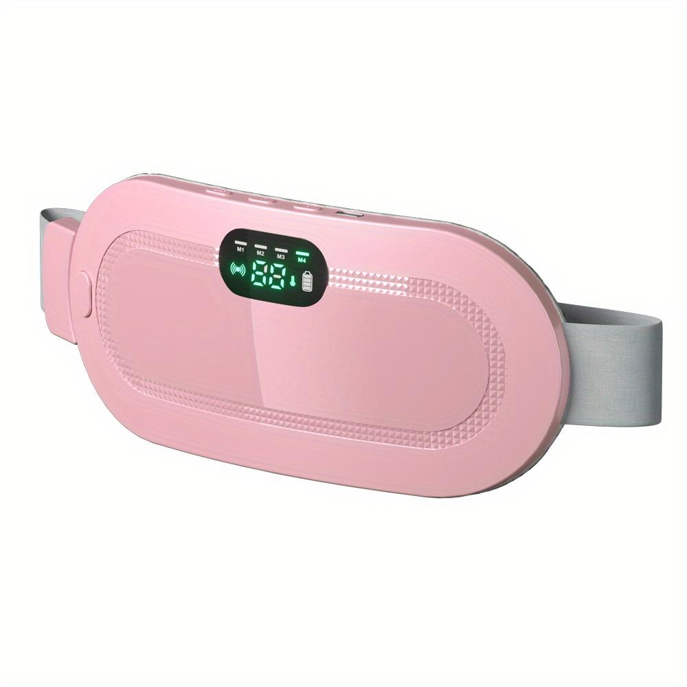 Cordless Electric Waist Belt Massager - Portable Fast Heating Pad with 3 Heat Levels, 3 Massage Modes, Back and Belly Heating