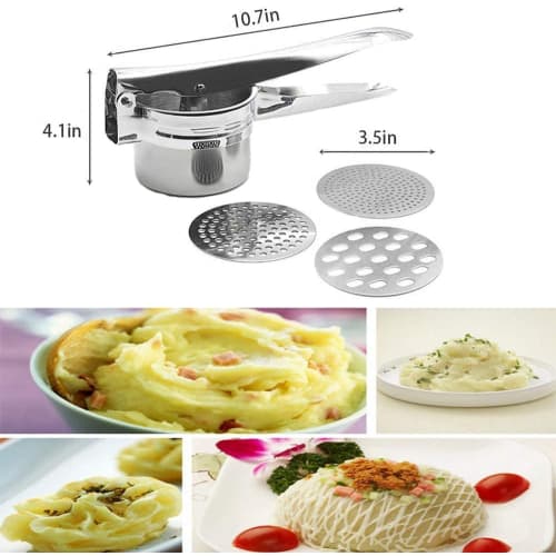 Ручная картофелемялка из нержавеющей стали, картофеледавилка, овощерезка, соковыжималка для фруктов, многофункциональная кухонная утварь (Стиль А)