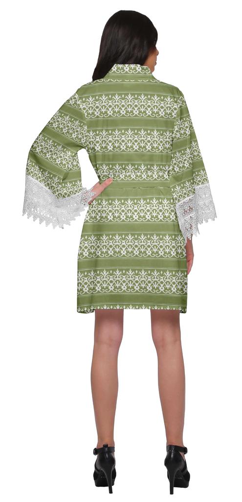 Moomaya Невеста Готовится Рубашка Хлопок Короткие Халаты Для Женщин Банный Халат