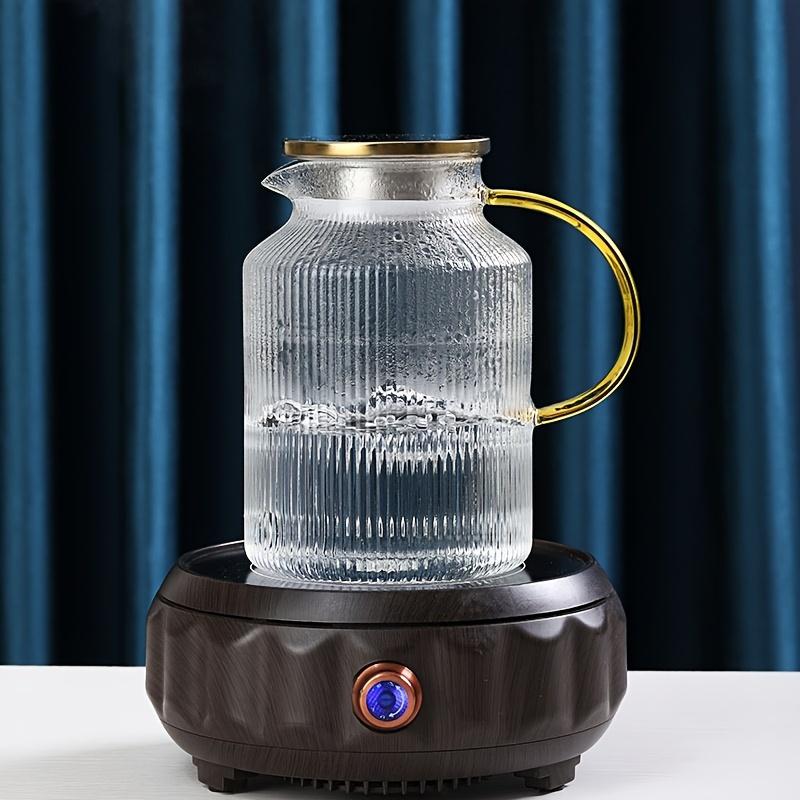 1 шт. ребристый стеклянный кувшин с крышкой, сверхмощный кувшин из боросиликатного стекла для воды, графин для напитков, посуда для горячих и холодных напитков