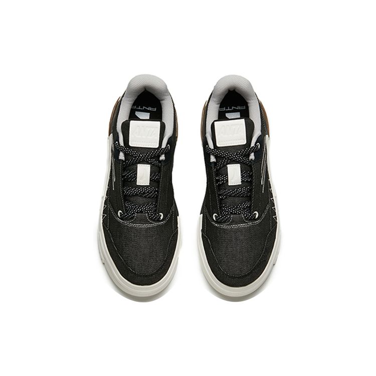 Anta Aotu Low-Top Скейт Кроссовки Женские Кроссовки Черный Белый 922218065-2