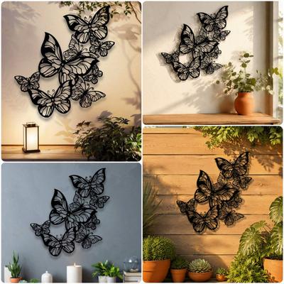 Black Butterfly Wall Decoration Waterproof Butterfly Hanging Ornament Home Decoration