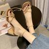 2024 Summer New Ladies Sandals Roman Shoes Students Wild Thick-heeled Fashion Fairy Style High Heels