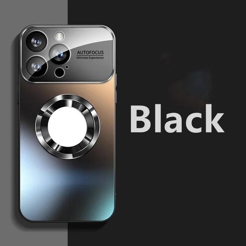 Роскошный титановый металлический цветной магнитный чехол для iPhone 16 15 14 13 12 11 Pro Max Plus, чехол для беспроводной зарядки Magsafe