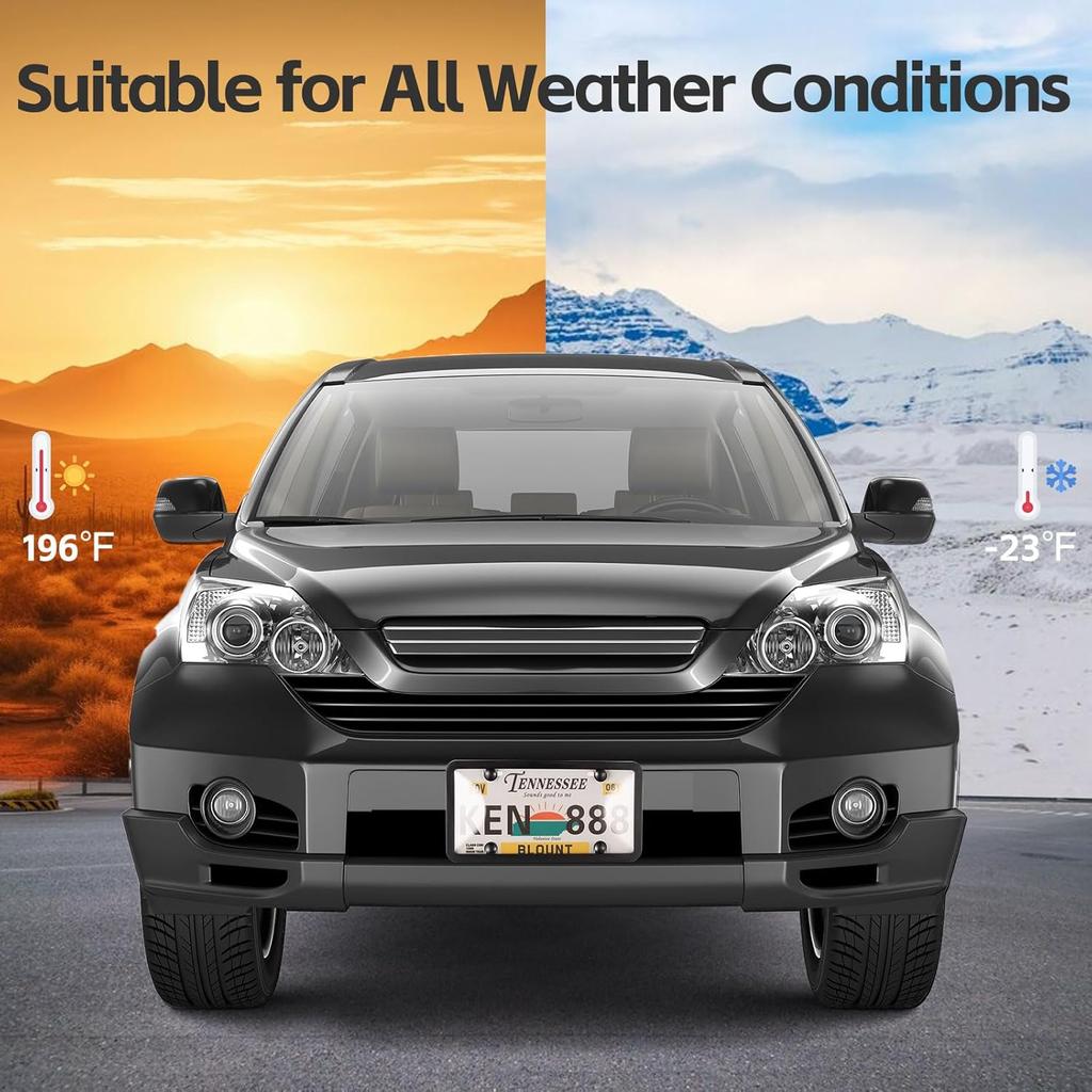 Накладки и рамки для номерных знаков, 2 шт. Прозрачные защитные накладки на номерной знак, ABS Рамка для переднего/заднего номерного знака автомобиля с колпачками для винтов, Подходит для любого стандартного US