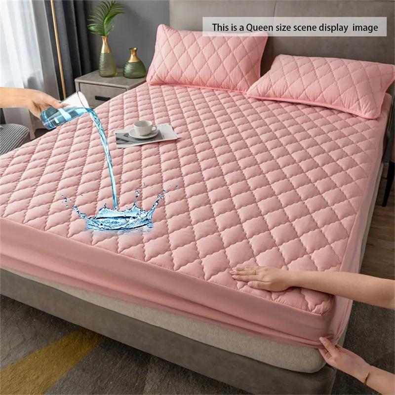 Ticken Cotton Waterproof Bed Sheet Waterproof Fitted Sheet Quilted Mattress Cover Mattress Protector Bedding Mattress Cover