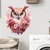 Розовая Сова Цветок Стикер Стены Домашний Декор Съемные Виниловые Настенные Наклейки Для Гостиной Спальни Двери Наклейки Туалет Наклейки