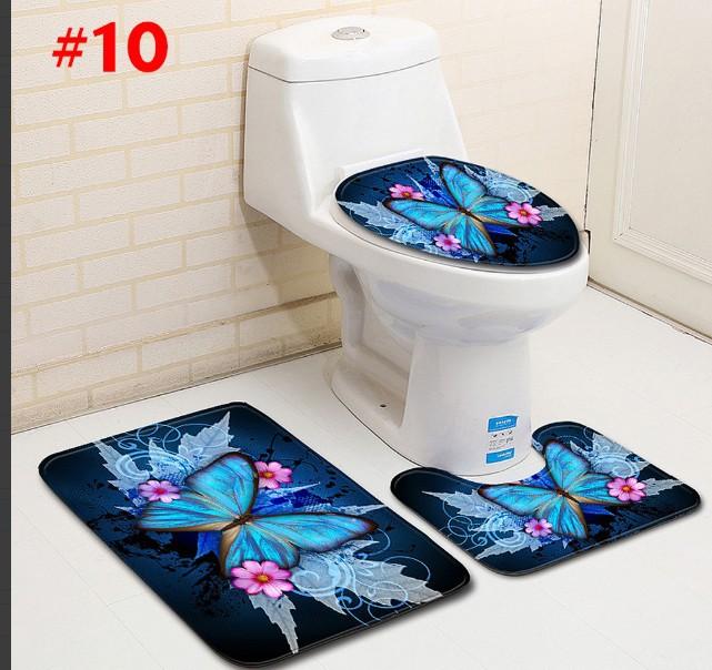 Bathroom Floor Mat Bathroom Mat Toilet Three-Piece Set