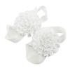 2Pcs Baby Infant Toddler Girl Ribbon Flowers Barefoot Sandals Sock Toe Shoes