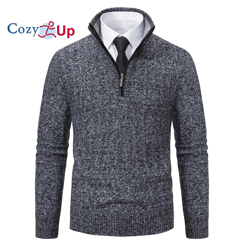 Cozy Up Мужской хлопковый свитер с молнией на четверть