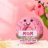 1Pc Positive Energy Funny Doll With Card Knitted Doughnut Handmade Mom's Gifts Crochet Room Decoration
