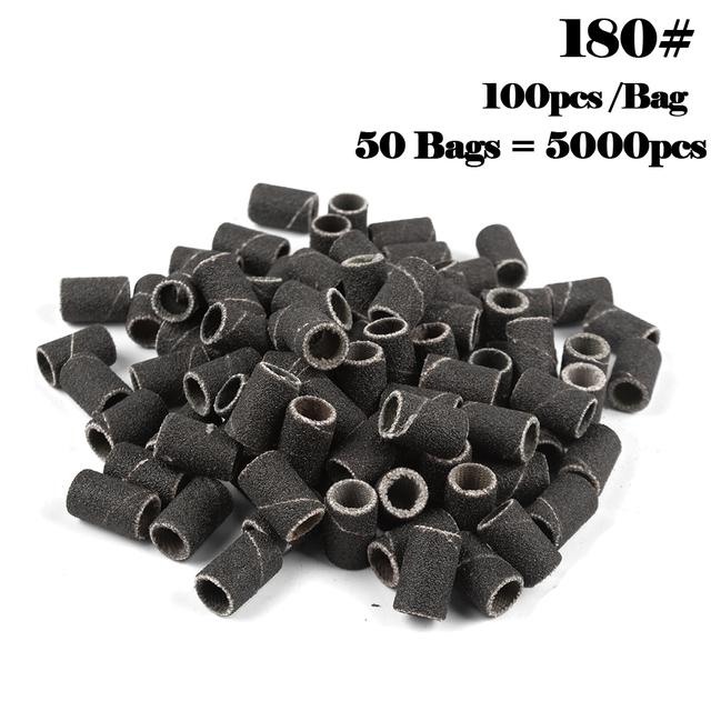 5000 шт шлифовальные ленты для дизайна ногтей 80 # 120 # 180 # 240 шлифовальная лента для маникюра, дрель для удаления гель-лака, педикюра